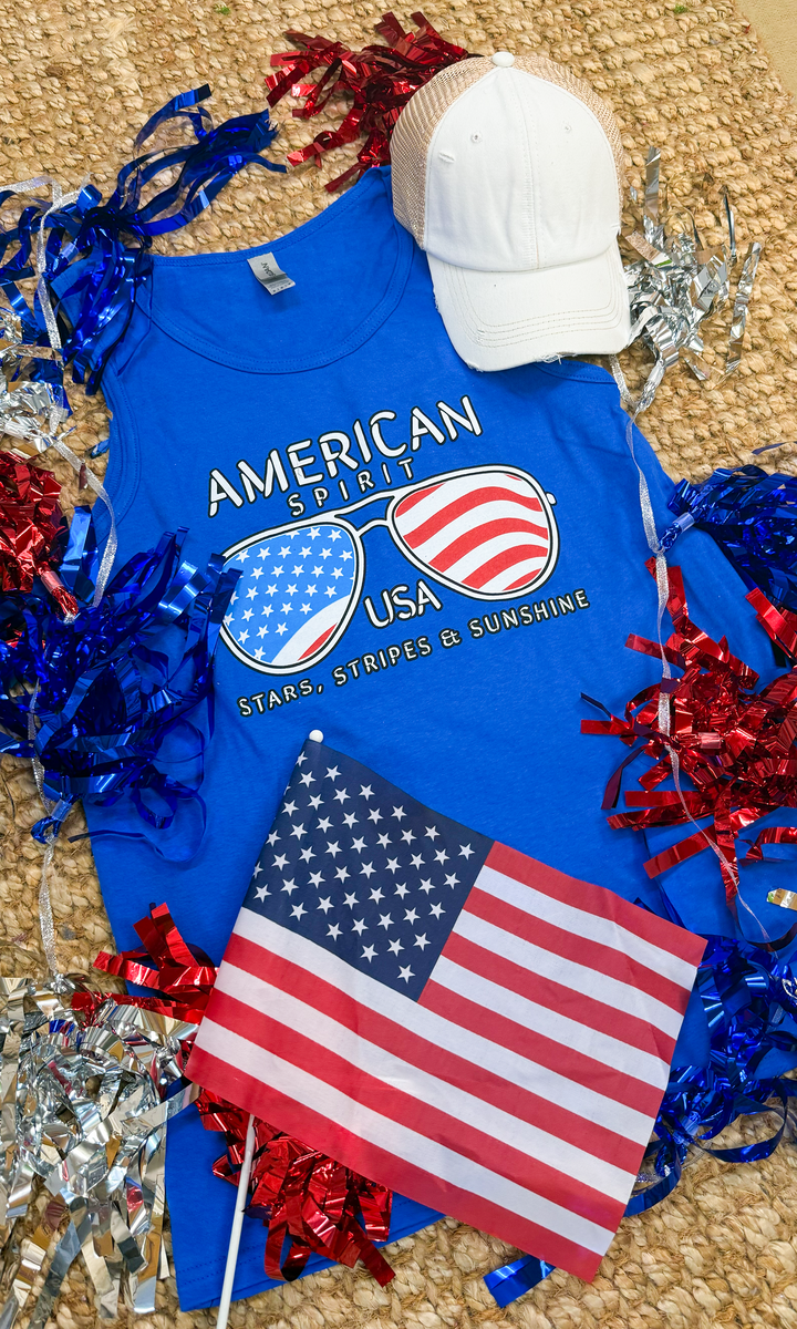 American Spirit Blue Tank-Top