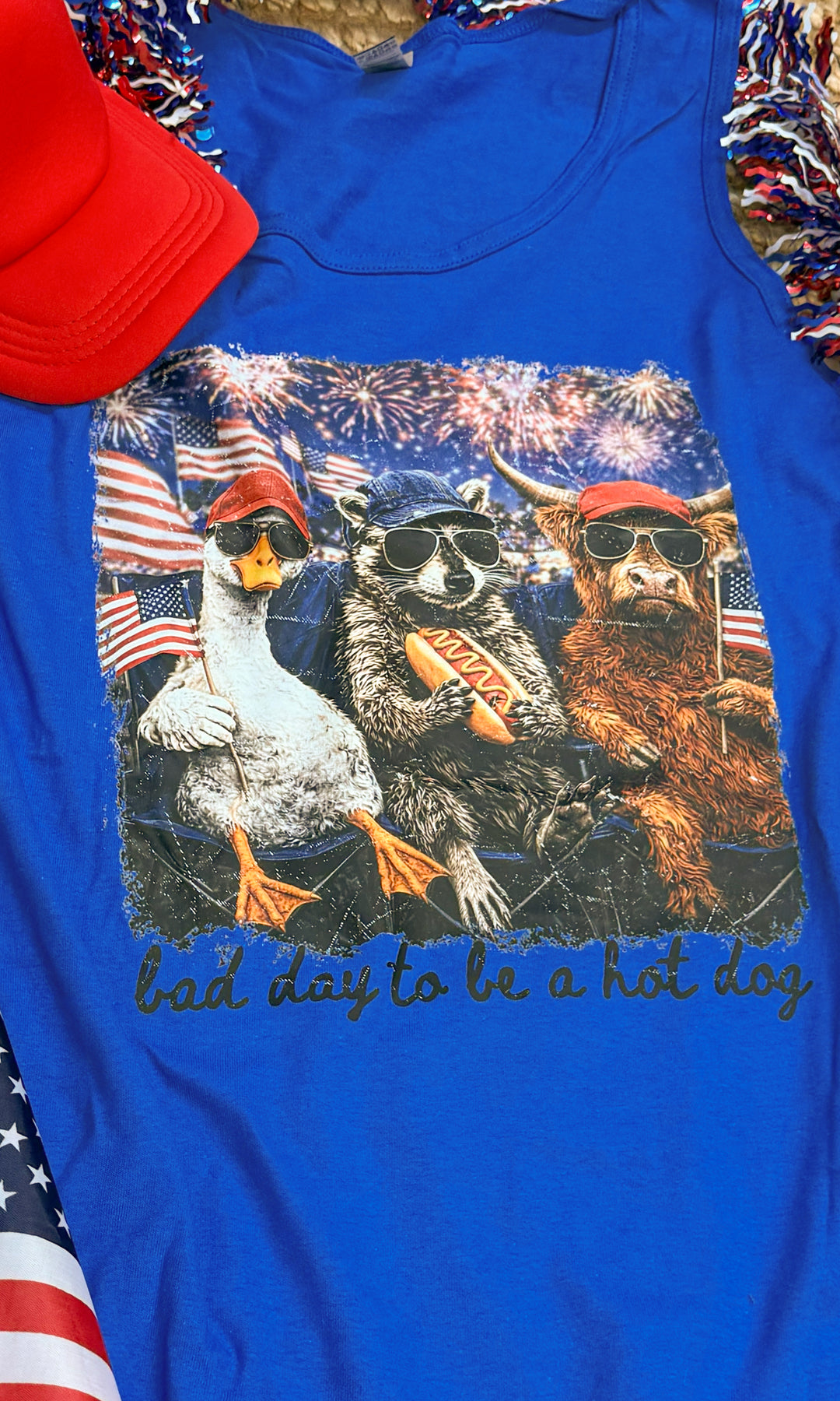 Bad Day To Be a Hot-Dog Animals Graphic Tank-Top