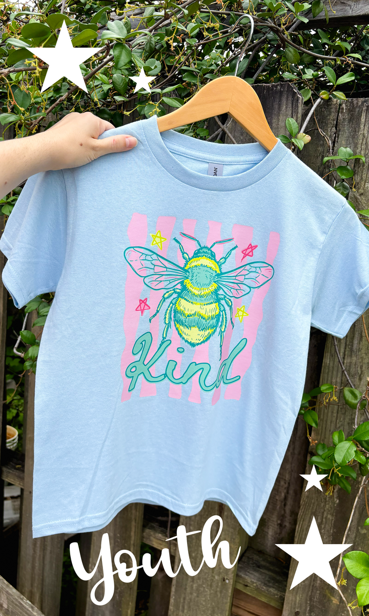 Bee Kind Stripes Youth Graphic T-Shirt