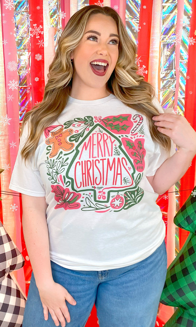 Boho Merry Christmas Graphic T-Shirt