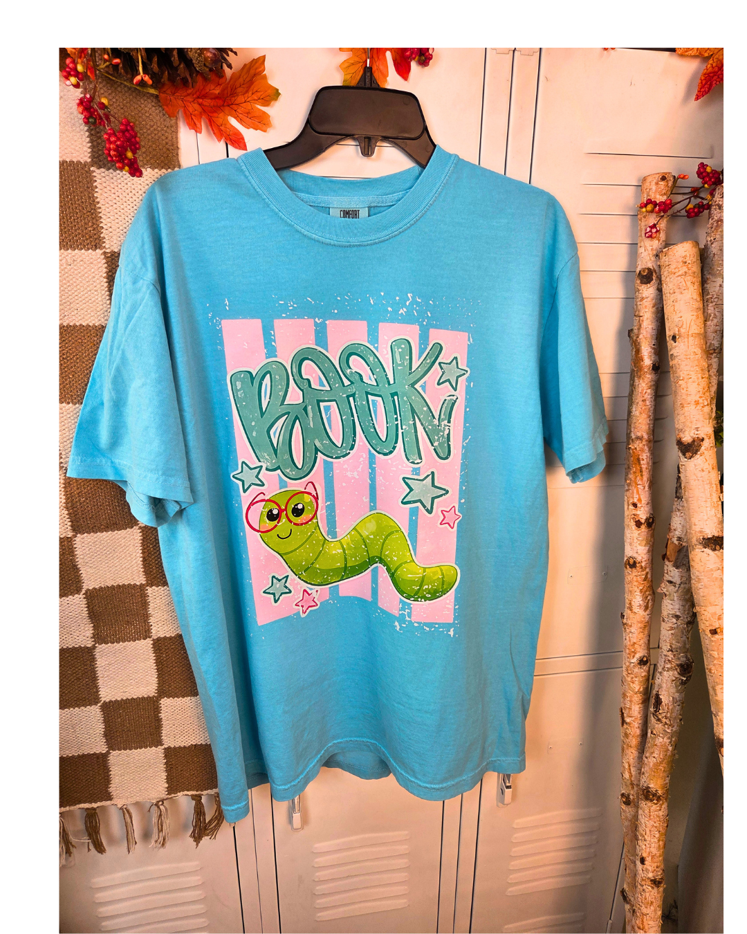 Book Worm Distressed Comfort Color T-Shirt