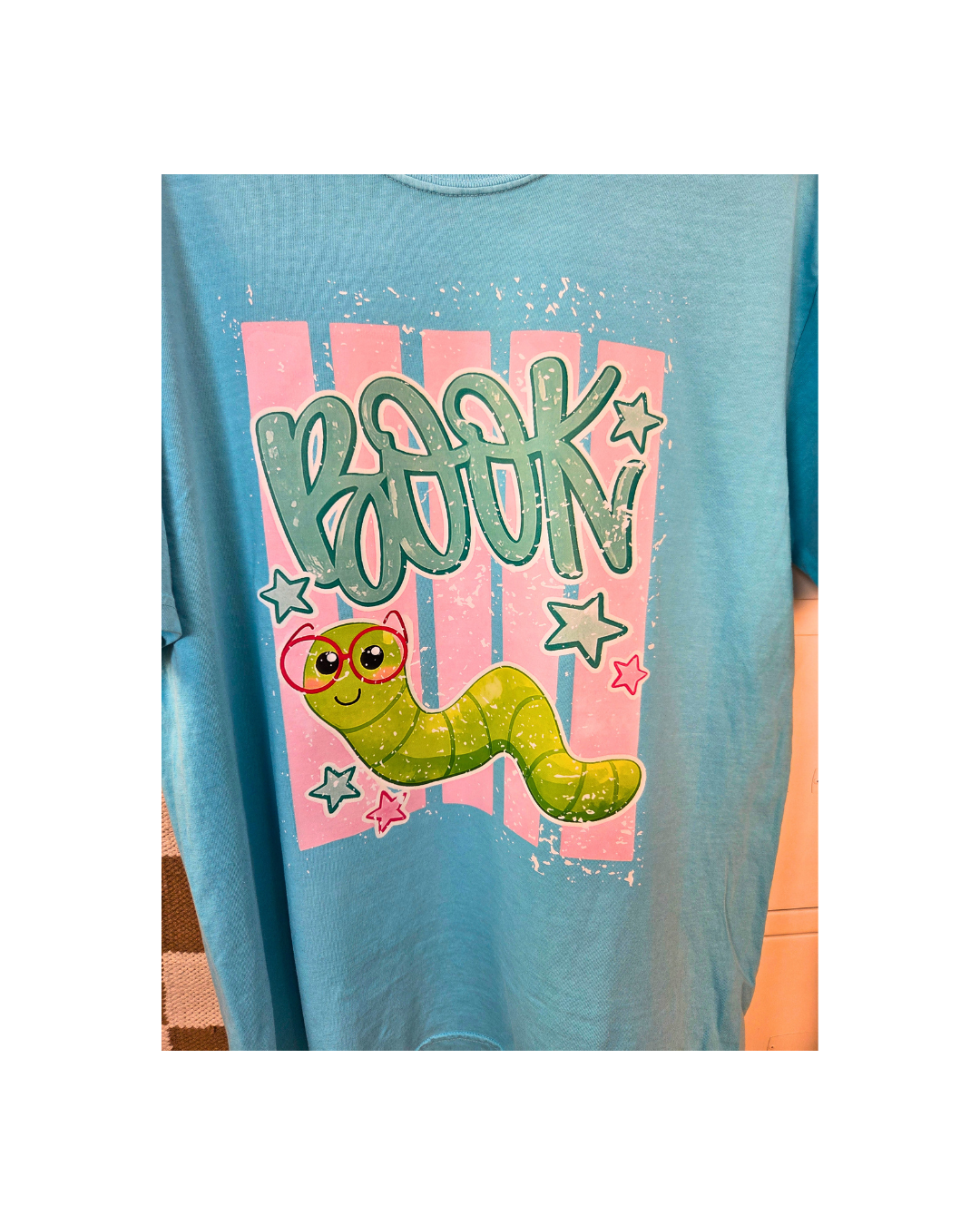 Book Worm Distressed Comfort Color T-Shirt