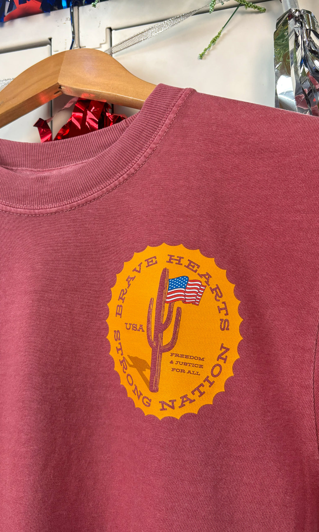 Brave Hearts Strong Nation Graphic Comfort Color T-Shirt