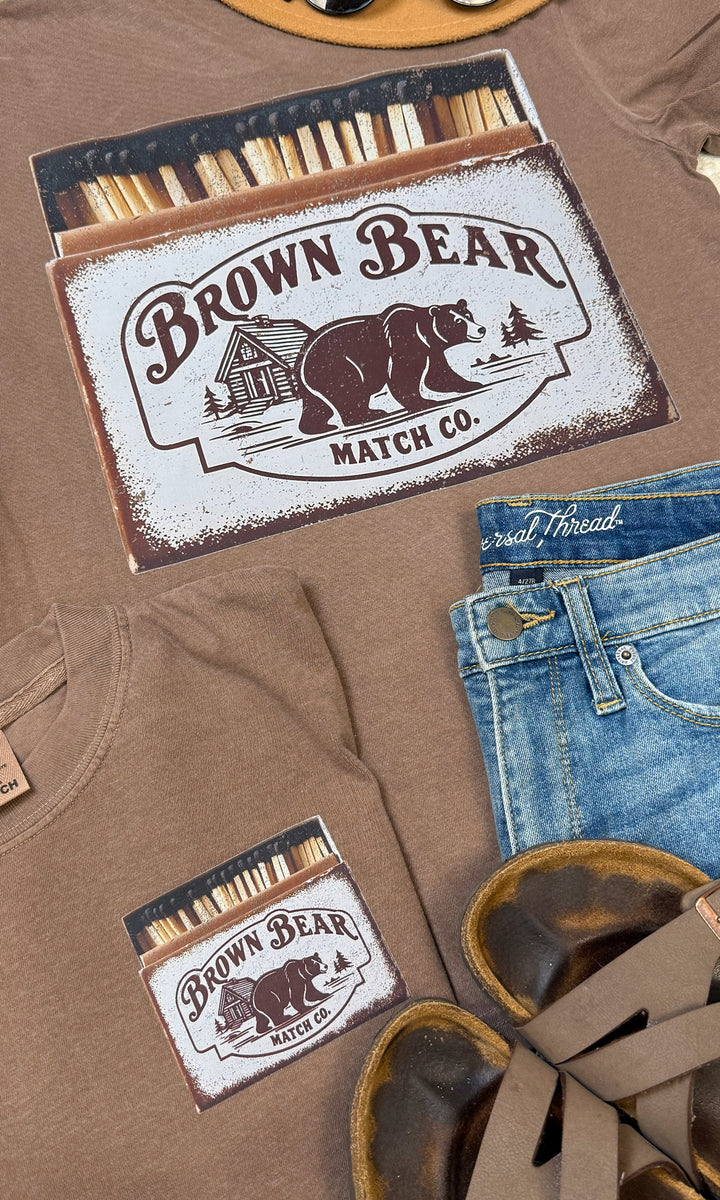 Brown Bear Match Co. Comfort Color Graphic T-Shirt