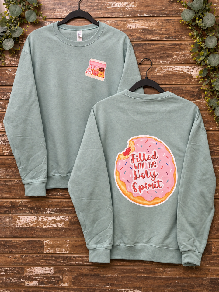 Filled With the Holy Spirit Donut Graphic Sweatshirt