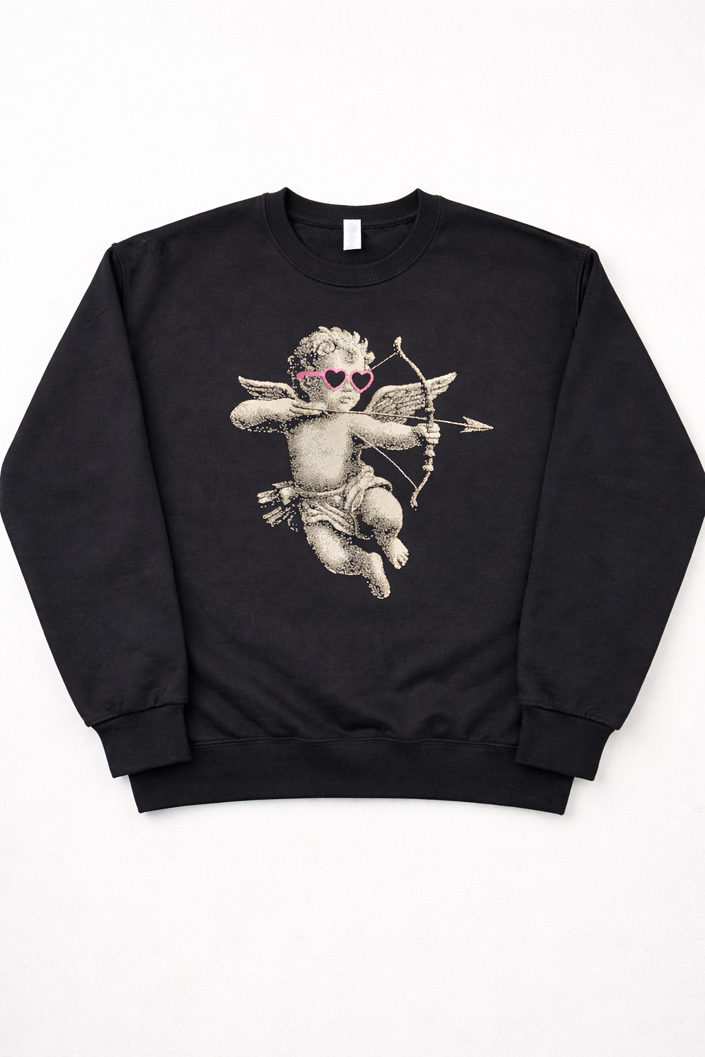 Halftone Cupid Graphic Sweatshirt
