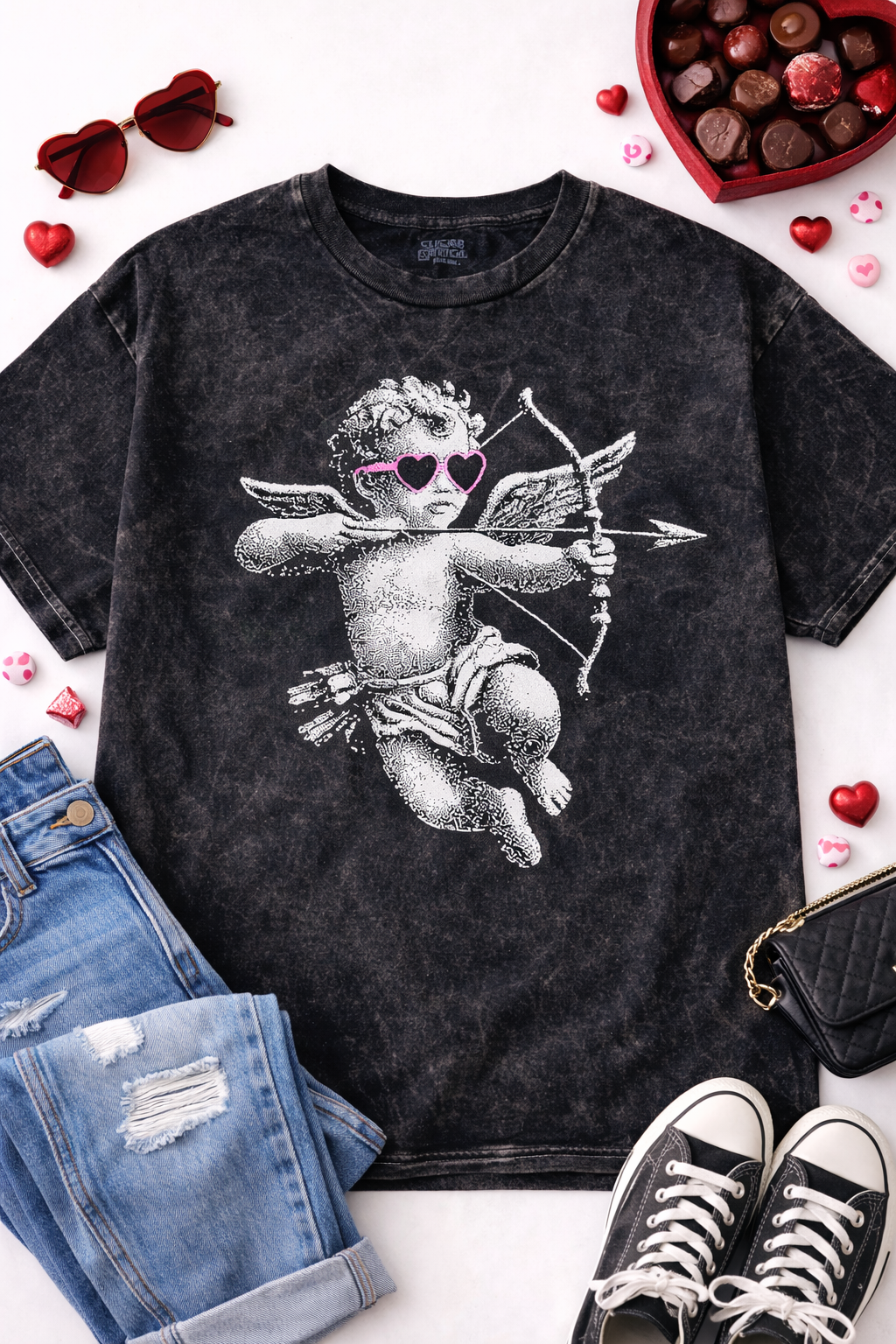 Halftone Cupid Graphic Tee