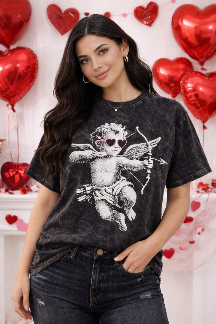 Halftone Cupid Graphic Tee