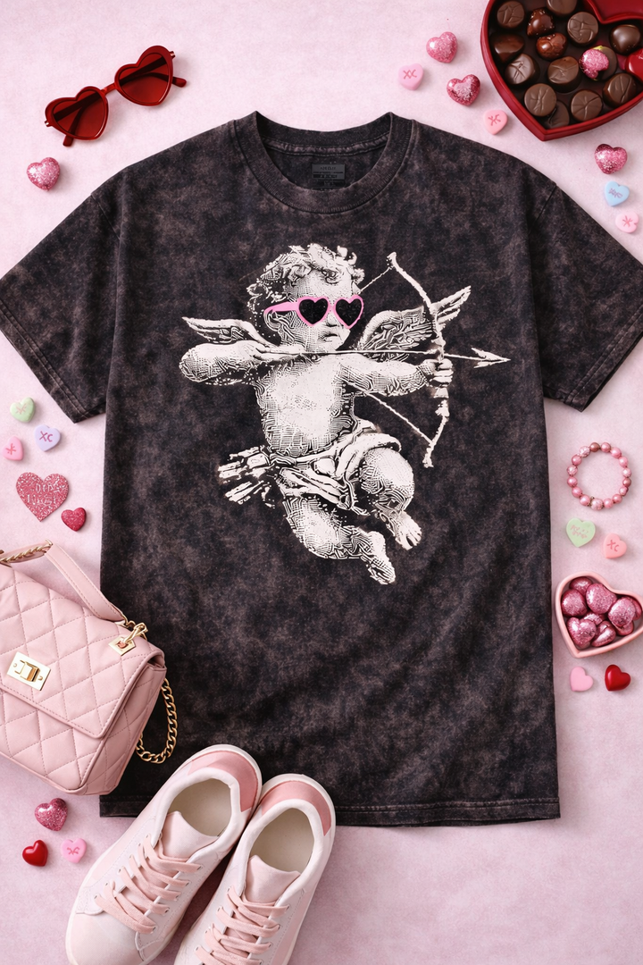 Halftone Cupid Graphic Tee