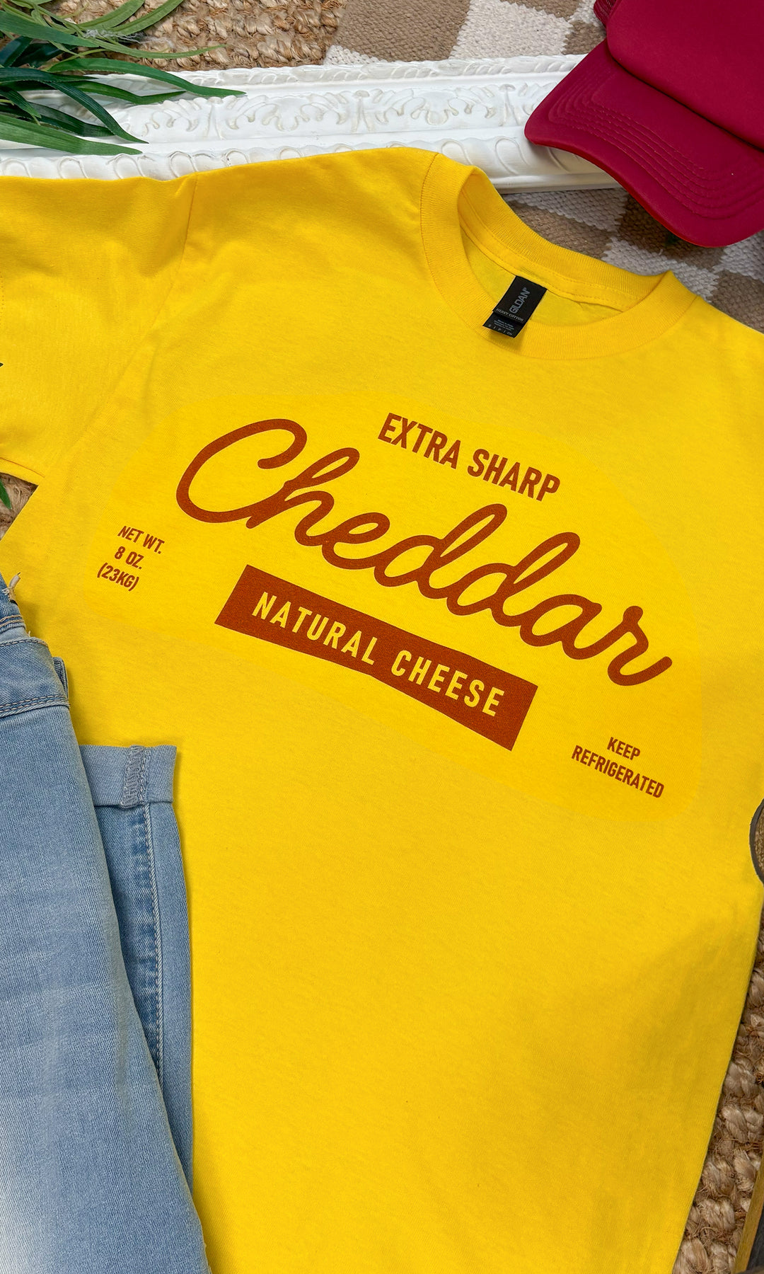 Cheddar Natural Cheese Graphic T-Shirt
