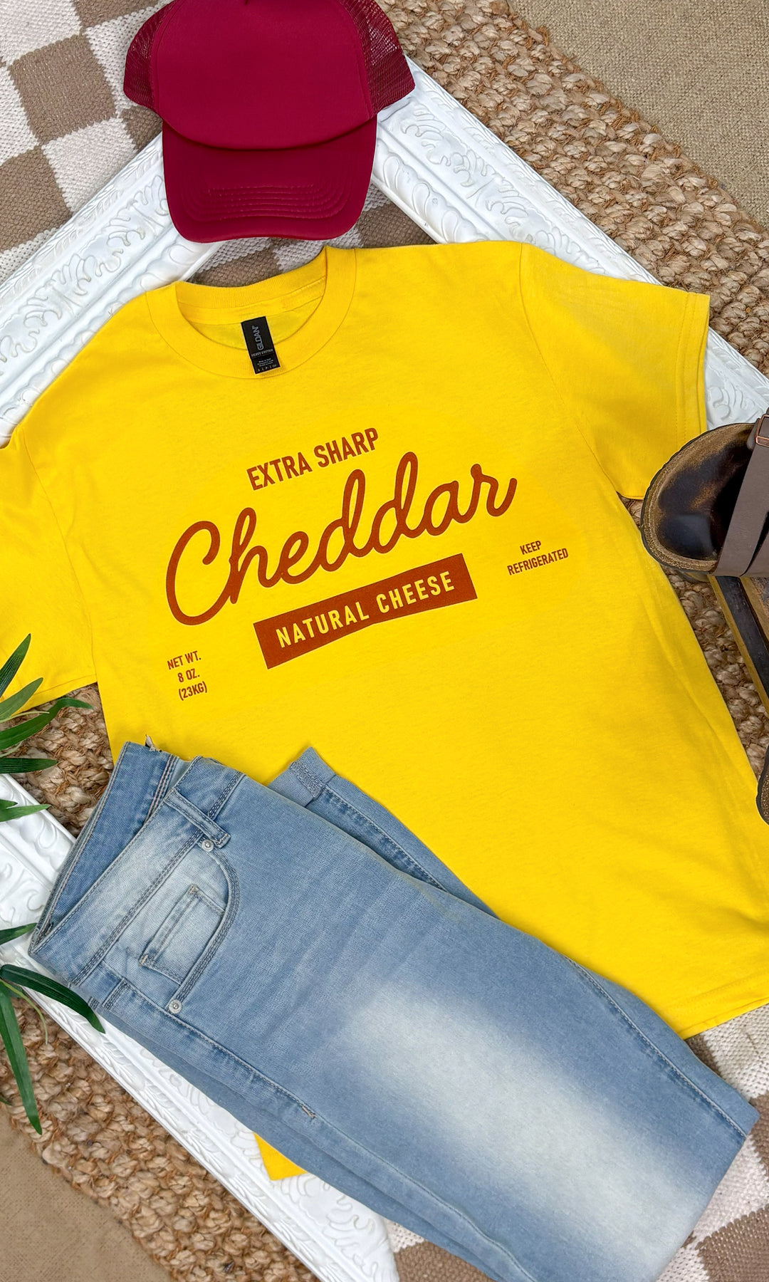 Cheddar Natural Cheese Graphic T-Shirt