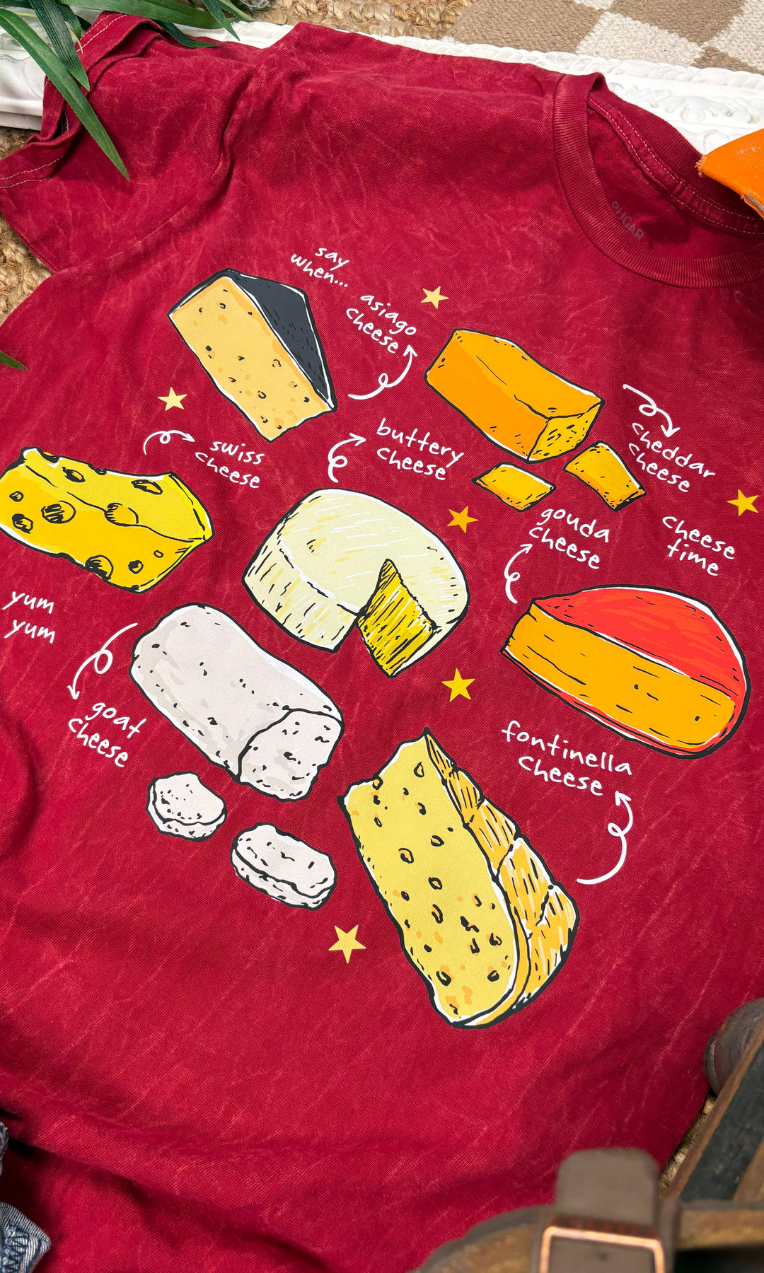 Cheese Time Mineral Washed Graphic Shirt