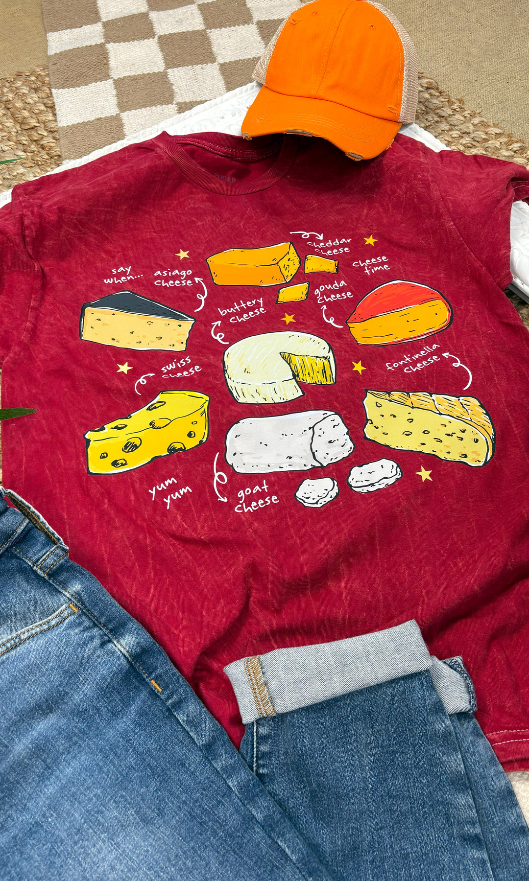 Cheese Time Mineral Washed Graphic Shirt