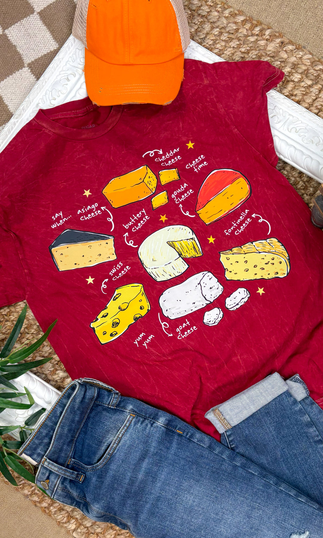 Cheese Time Mineral Washed Graphic Shirt