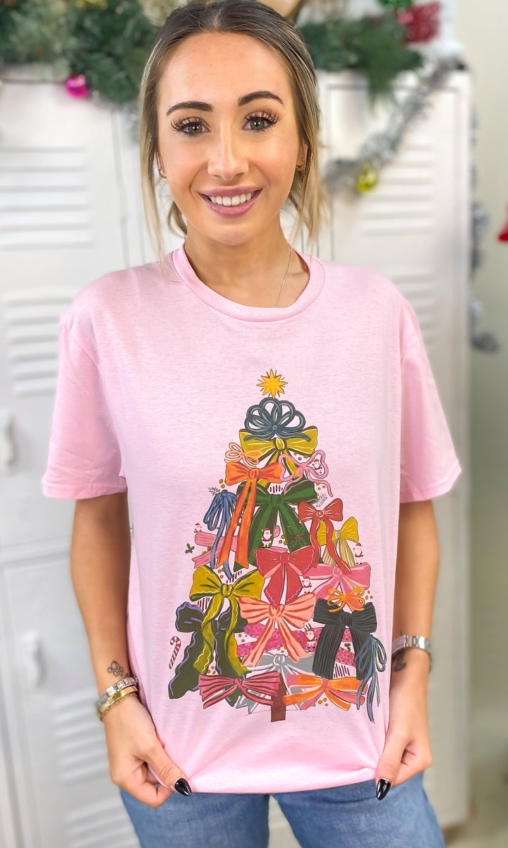 Christmas Tree Bows Graphic Shirt