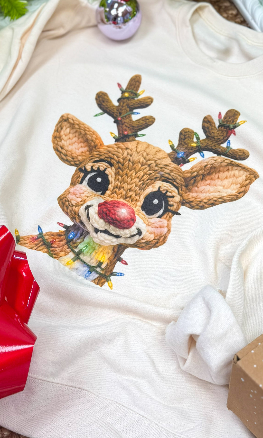 Christmas Yarn Rudolph Graphic Sweatshirt