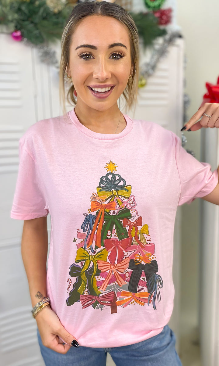 Christmas Tree Bows Graphic Shirt
