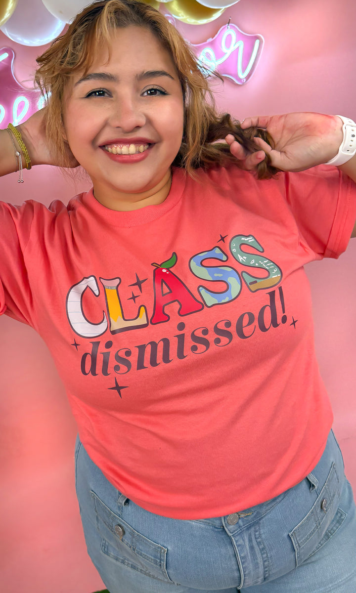 Class Dismissed Teacher Pattern Graphic T-Shirt