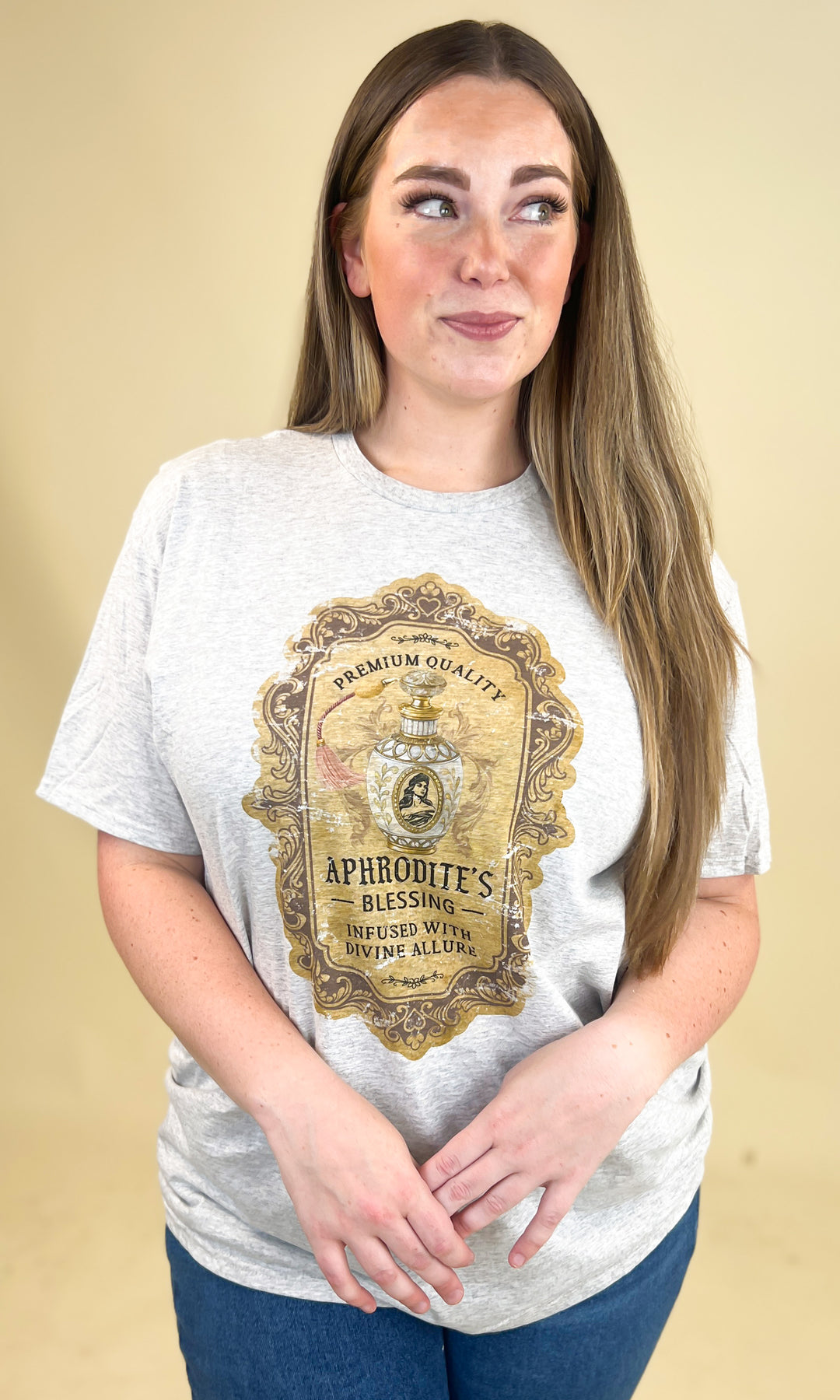 Classic Vintage Label Graphic Ash T-Shirt
