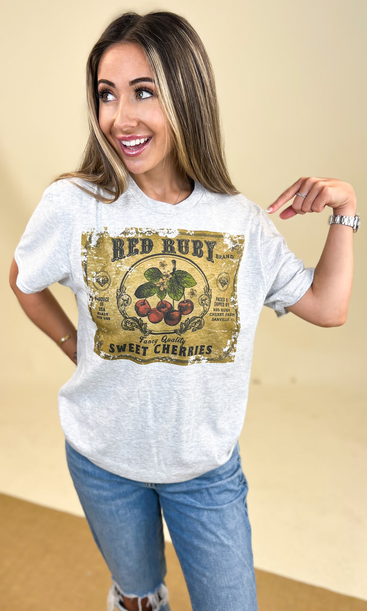 Classic Vintage Label Graphic Ash T-Shirt