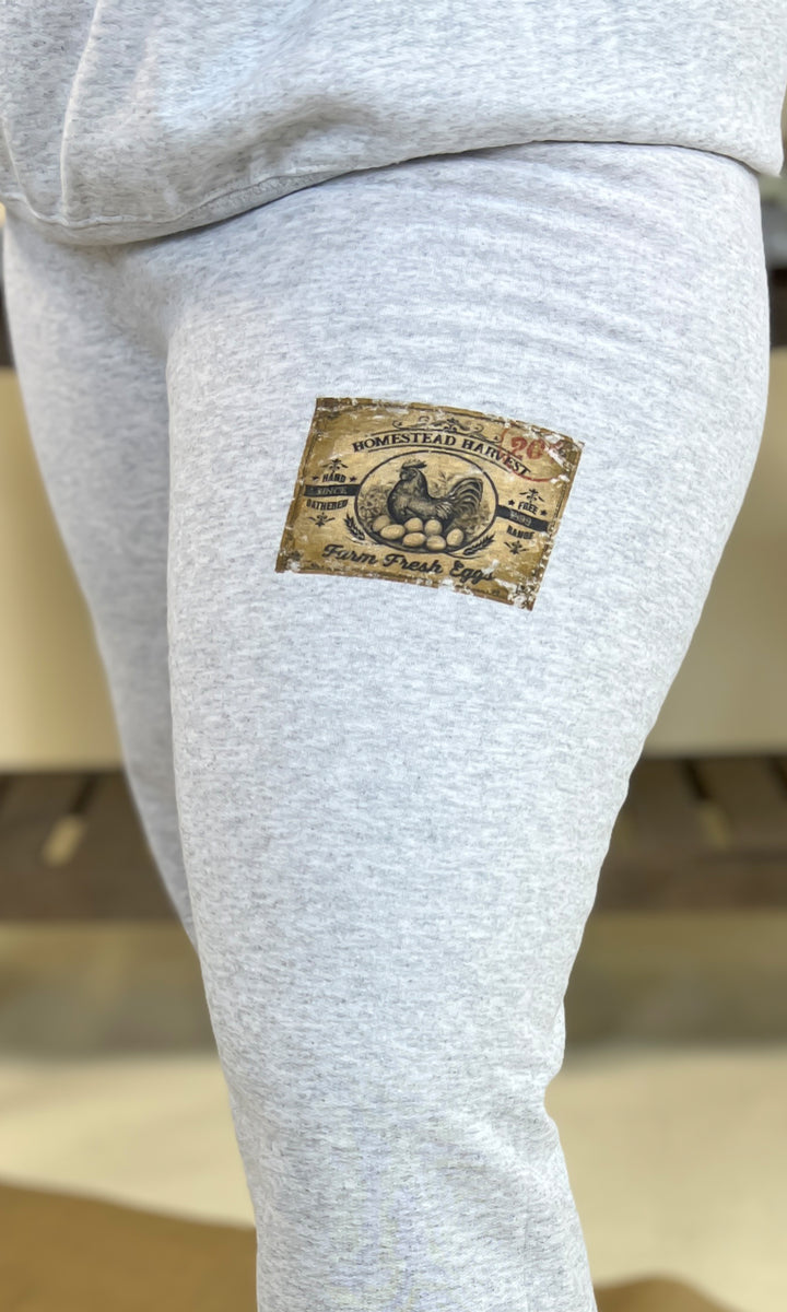 Classic Vintage Label Ash Graphic Sweatpant