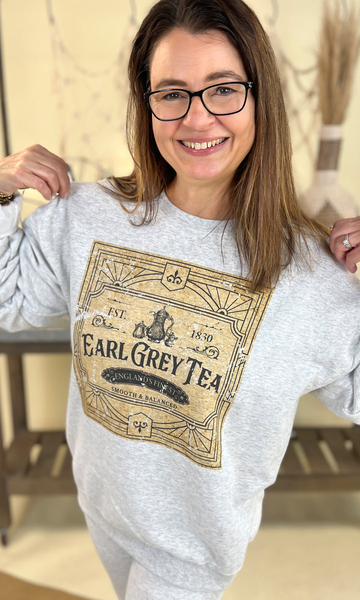 Classic Vintage Label Ash Graphic Sweatshirt