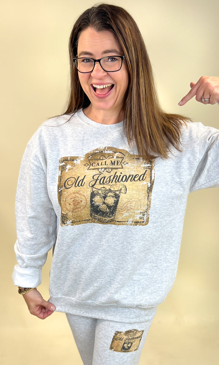 Classic Vintage Label Ash Graphic Sweatshirt