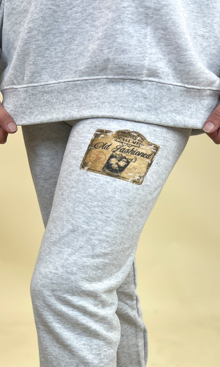 Classic Vintage Label Ash Graphic Sweatpant