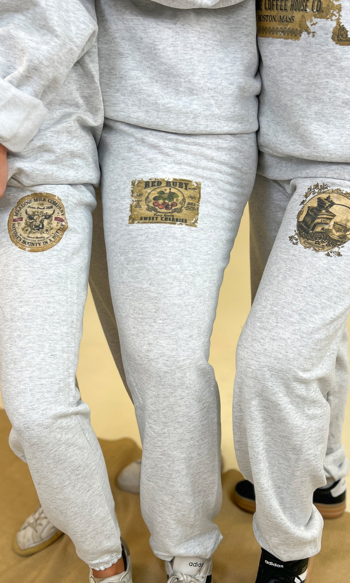 Classic Vintage Label Ash Graphic Sweatpant