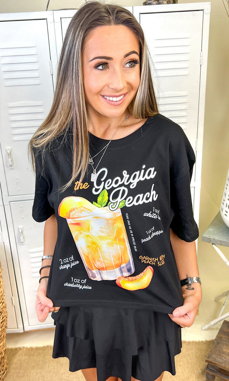 Cocktail Recipe Graphic Crop Top T-Shirt