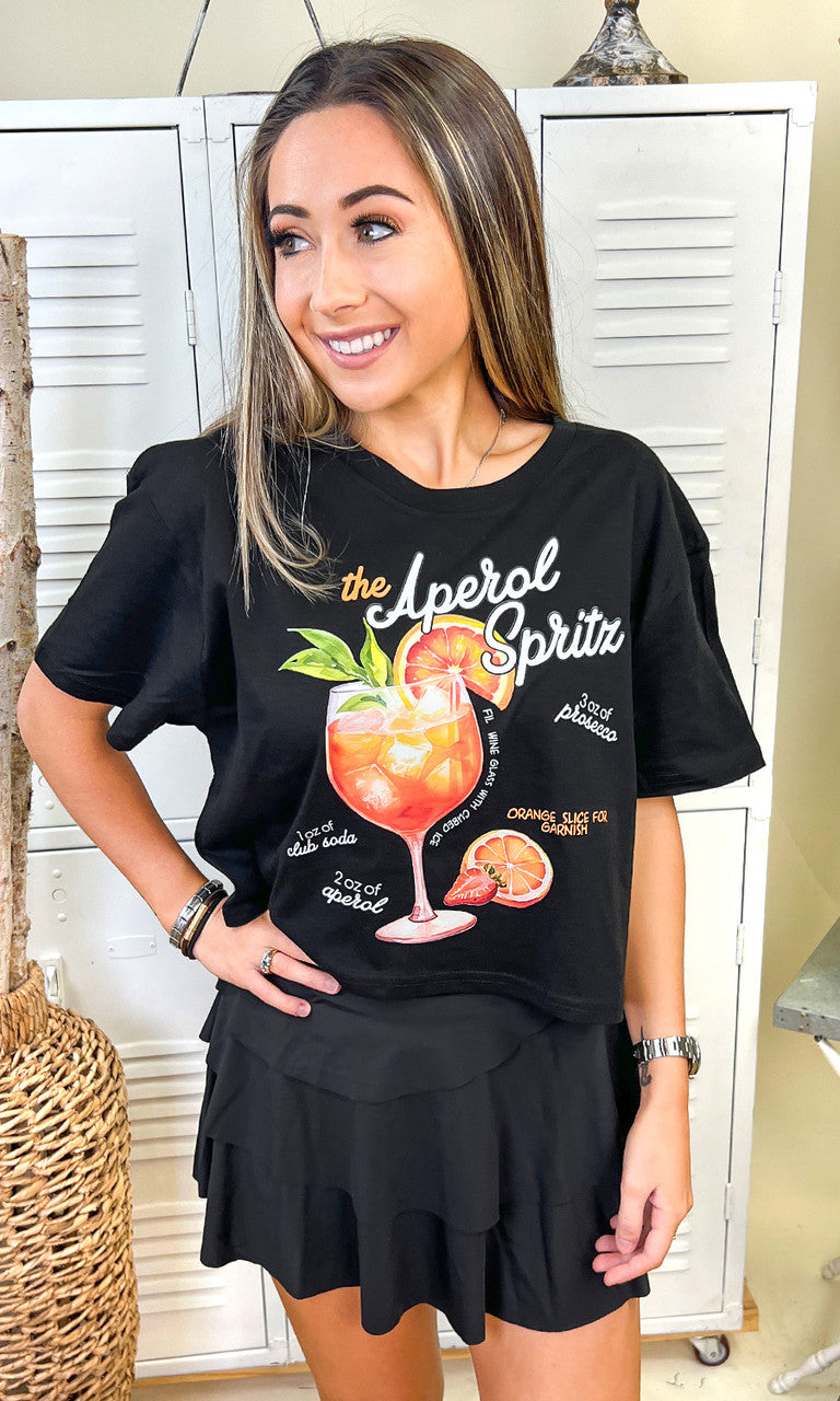 Cocktail Recipe Graphic Crop Top T-Shirt