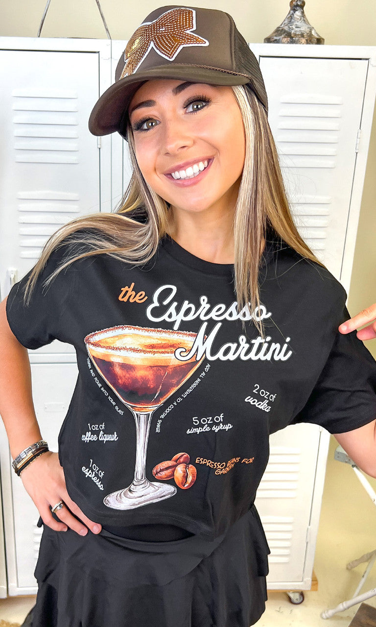 Cocktail Recipe Graphic Crop Top T-Shirt