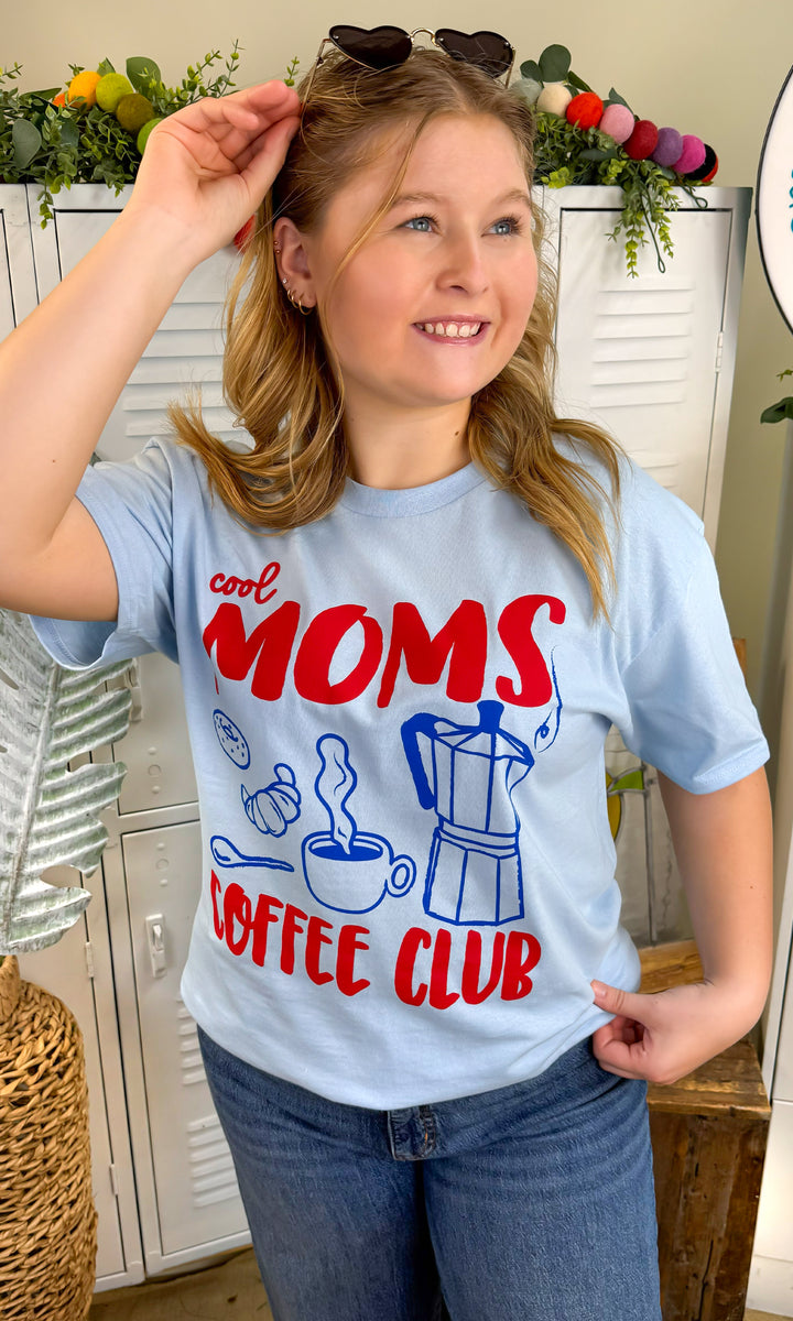 Cool Moms Coffee Club Graphic T-Shirt