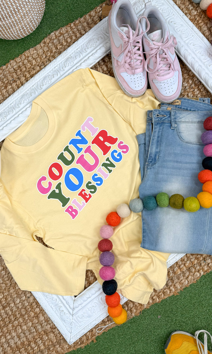 Count Your Blessings Long Sleeve Graphic T-Shirt