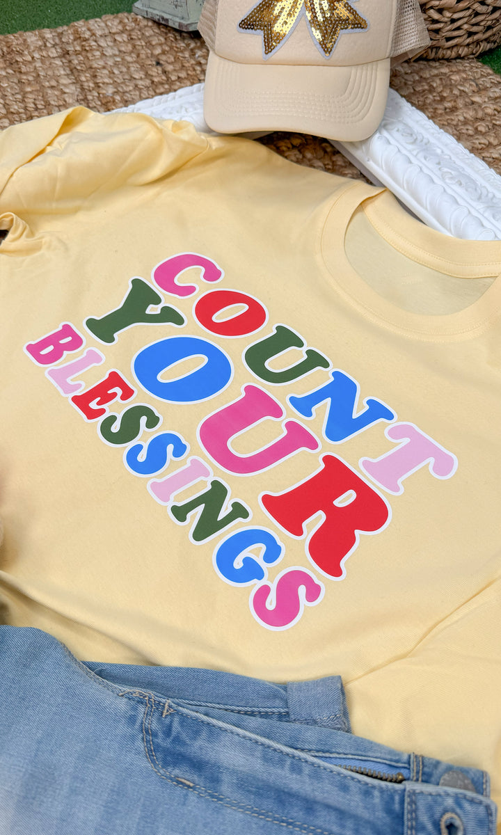 Count Your Blessings Long Sleeve Graphic T-Shirt