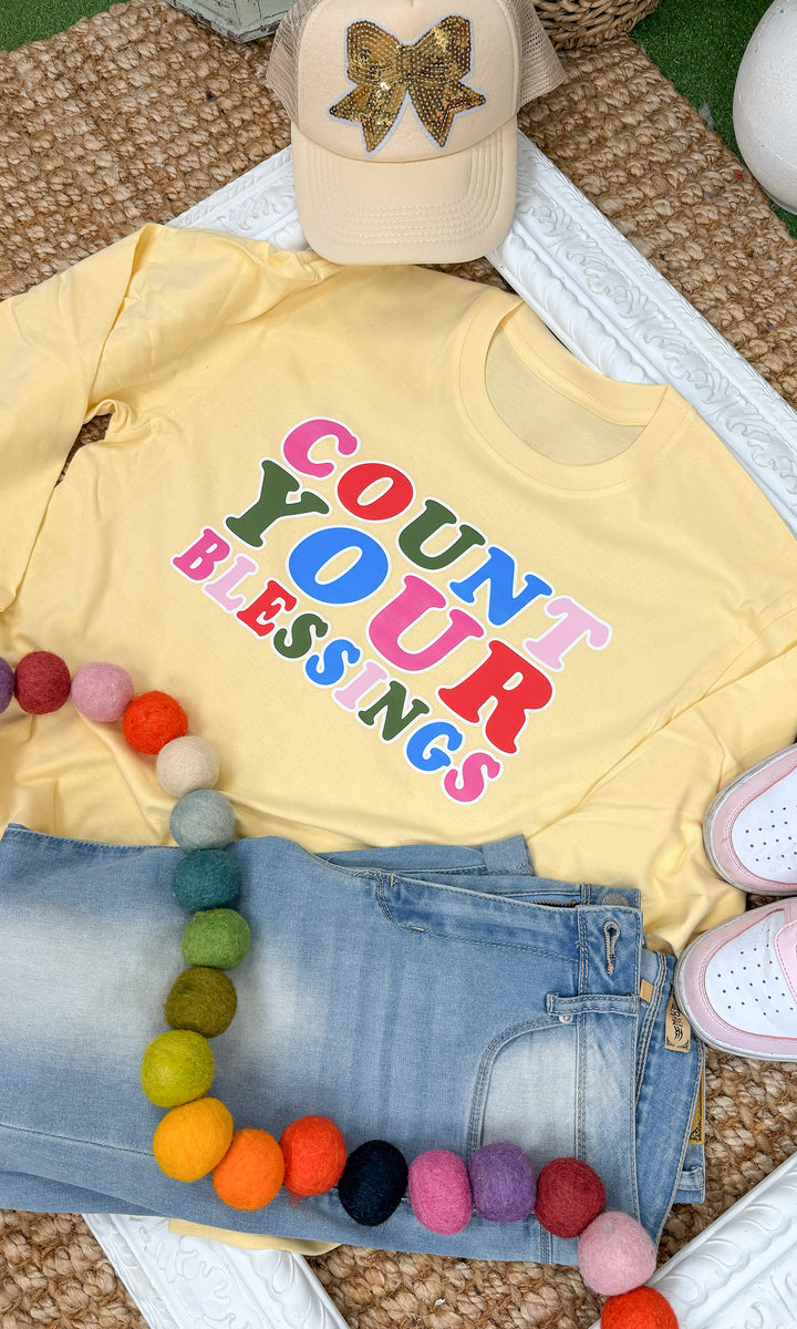 Count Your Blessings Long Sleeve Graphic T-Shirt