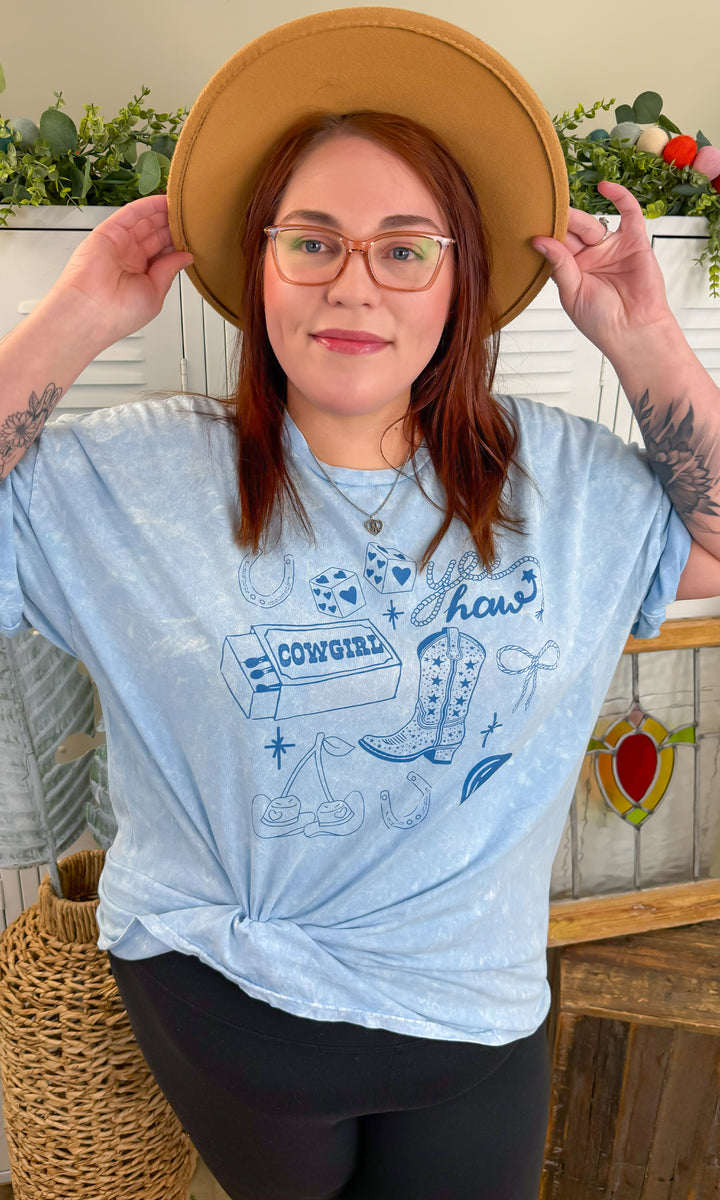 Cowgirl Doodle Graphic T-Shirt
