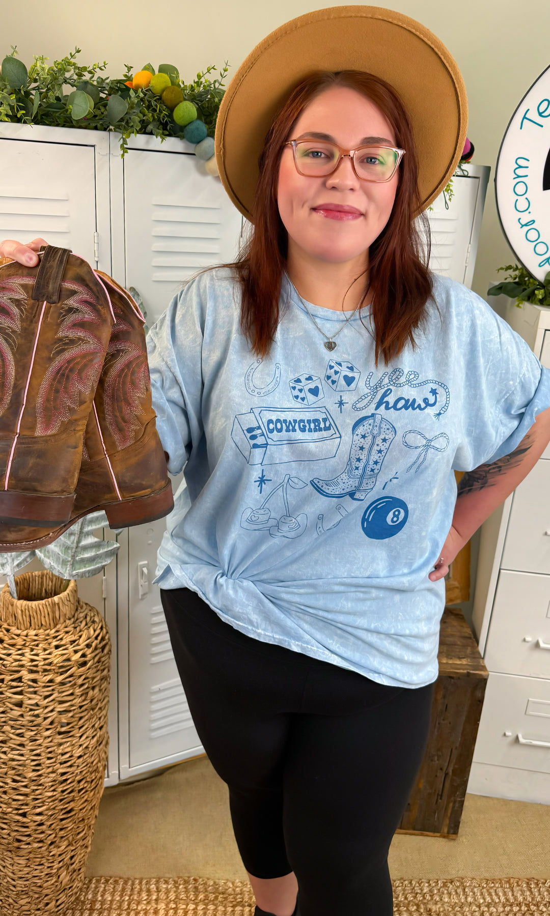 Cowgirl Doodle Graphic T-Shirt