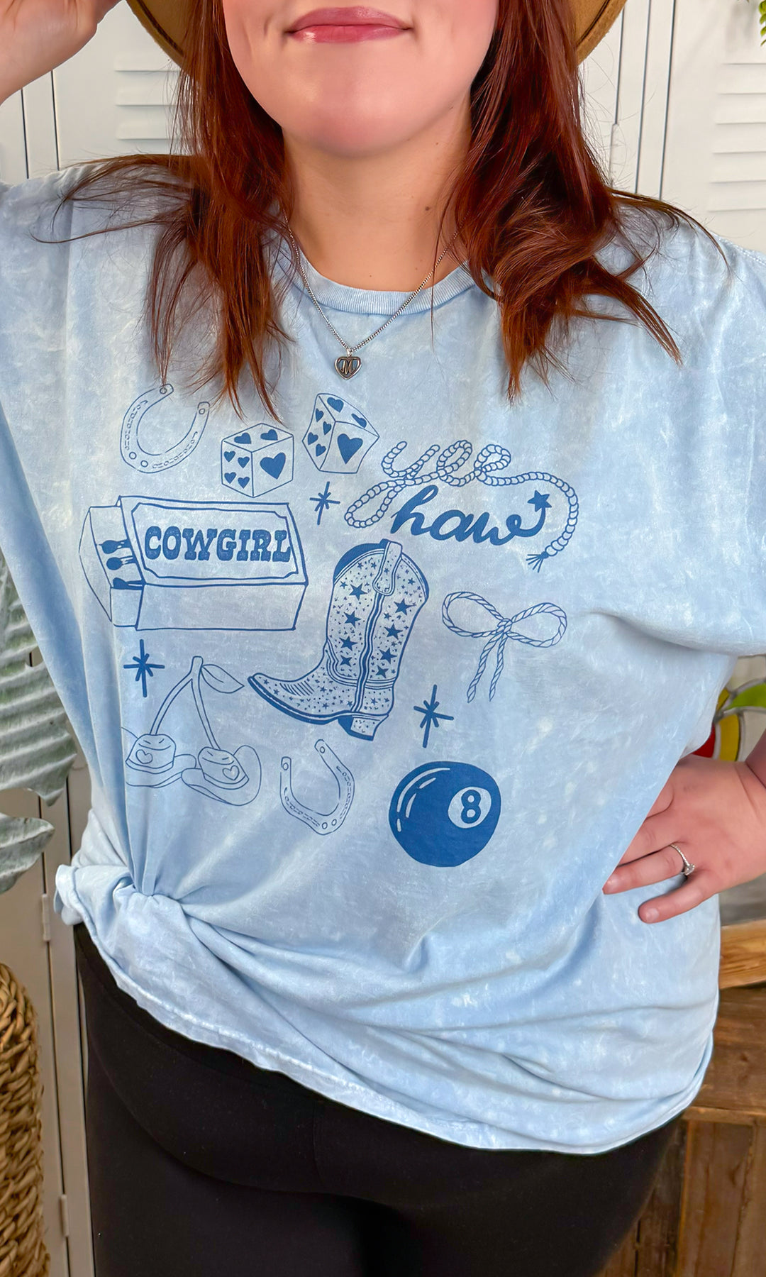 Cowgirl Doodle Graphic T-Shirt