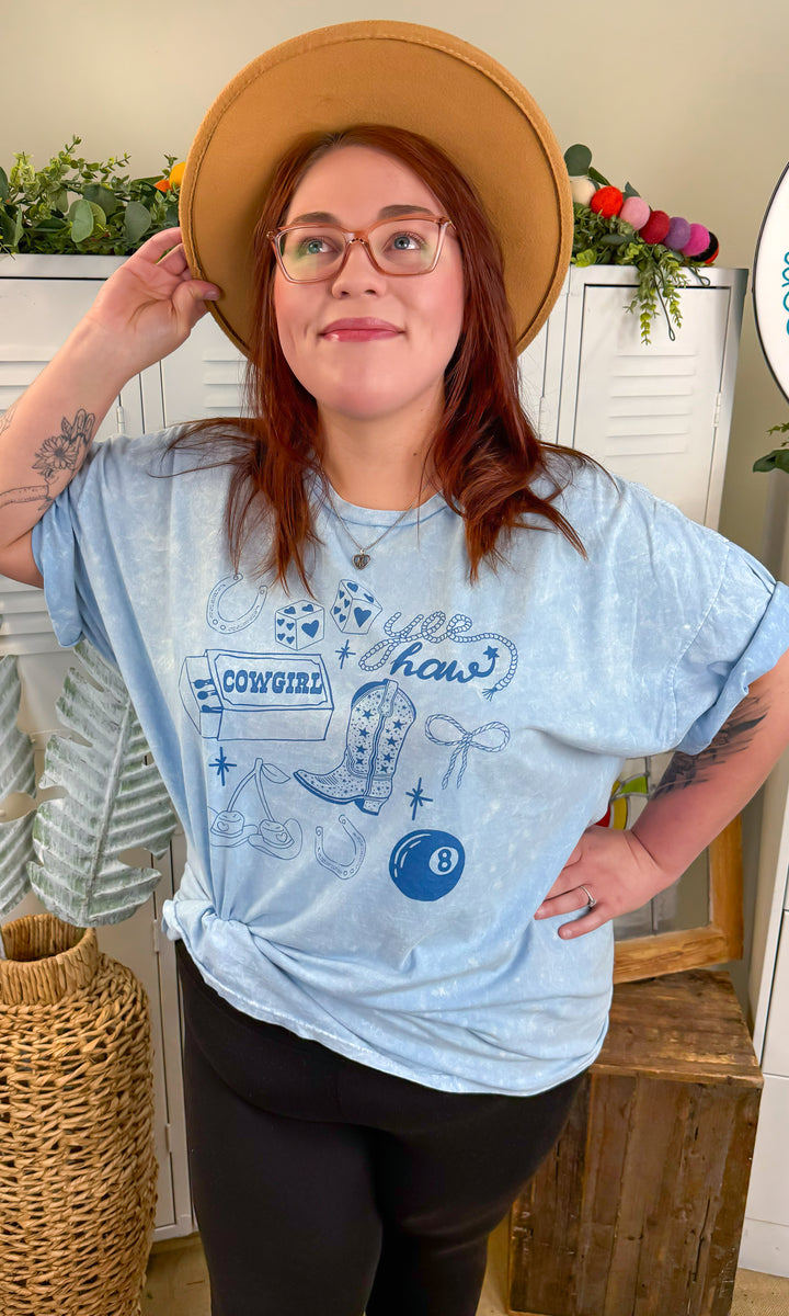 Cowgirl Doodle Graphic T-Shirt