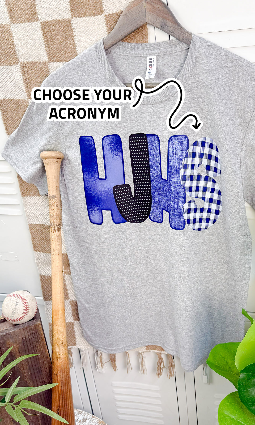 Custom Bubble Patch Letters Graphic T-Shirt