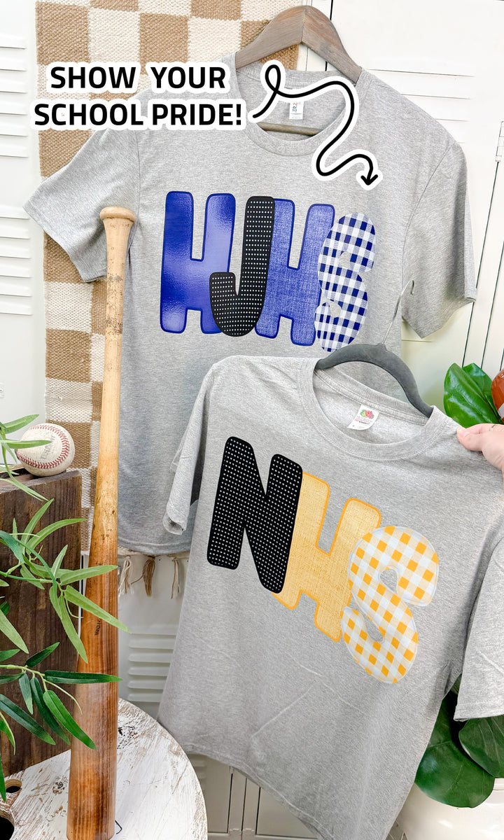 Custom Bubble Patch Letters Graphic T-Shirt