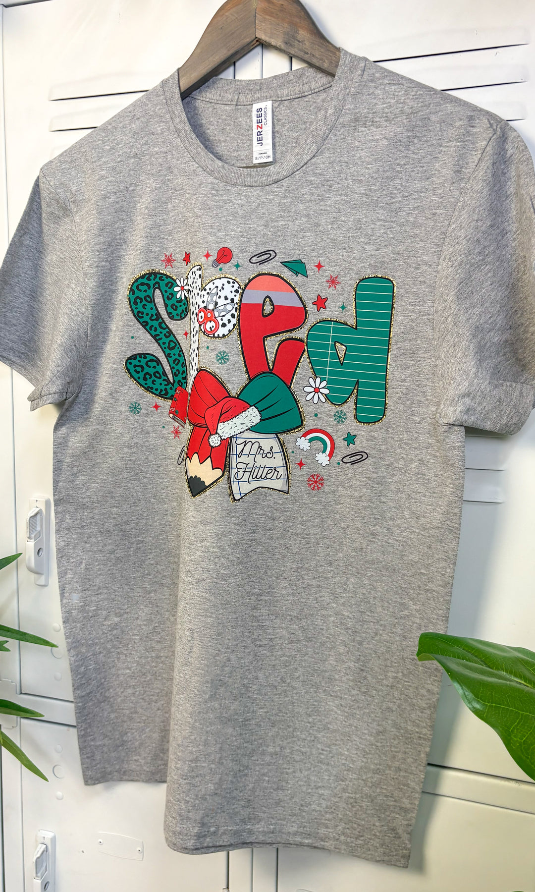 Custom Christmas Teacher Graphic T-Shirt