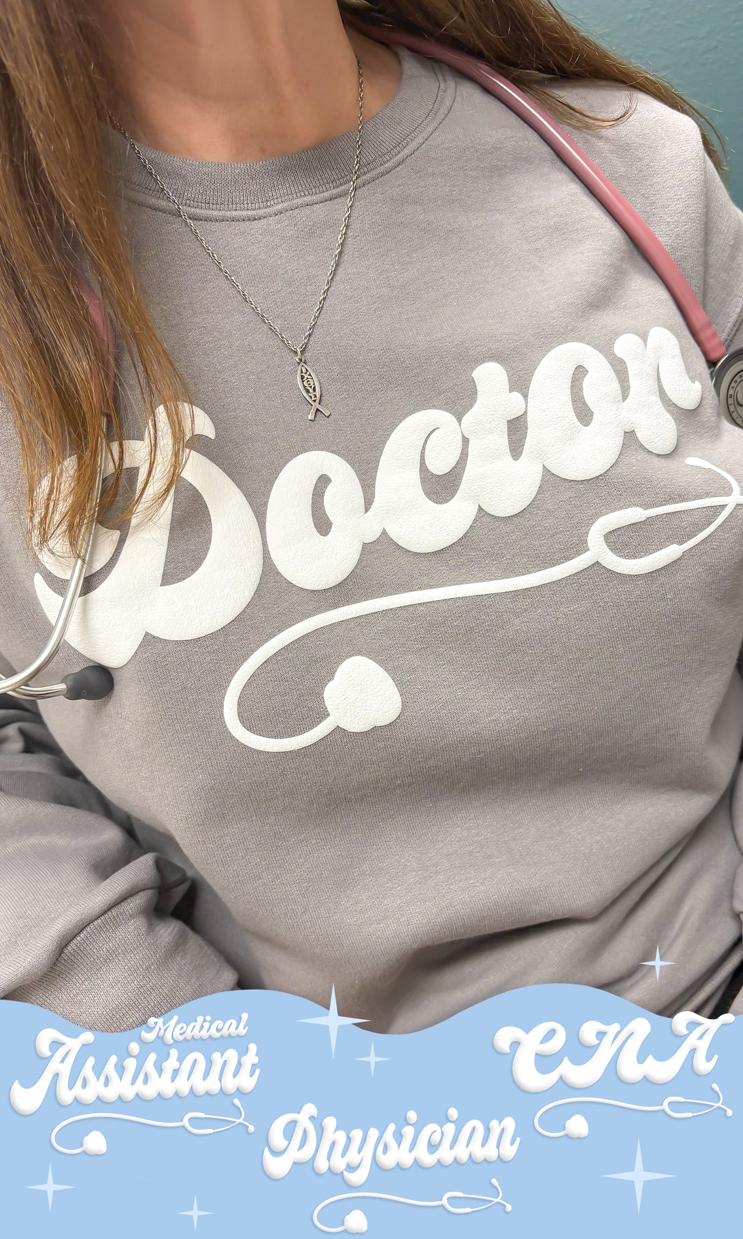 Custom Medical Magic Puff Graphic Sweatshirt