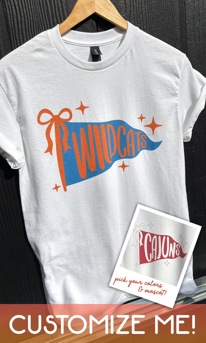Custom Pennant Mascot Graphic T-Shirt