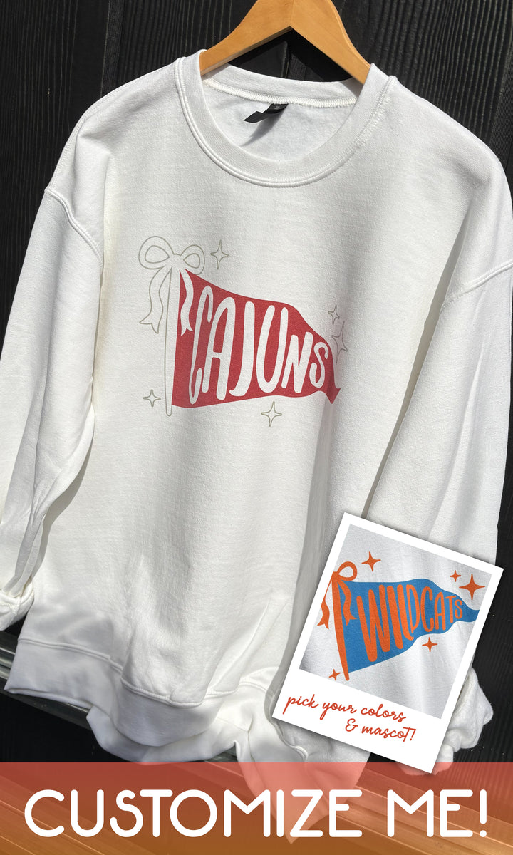 Custom Pennant Mascot Graphic Sweatshirt