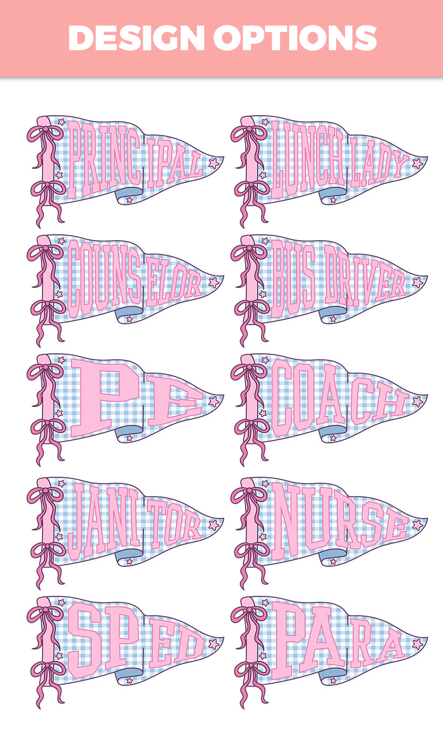 Custom Plaid School Spirit Pennant Graphic Comfort Color T-Shirt