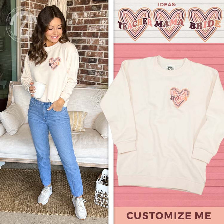 Custom Heart Sweatshirt