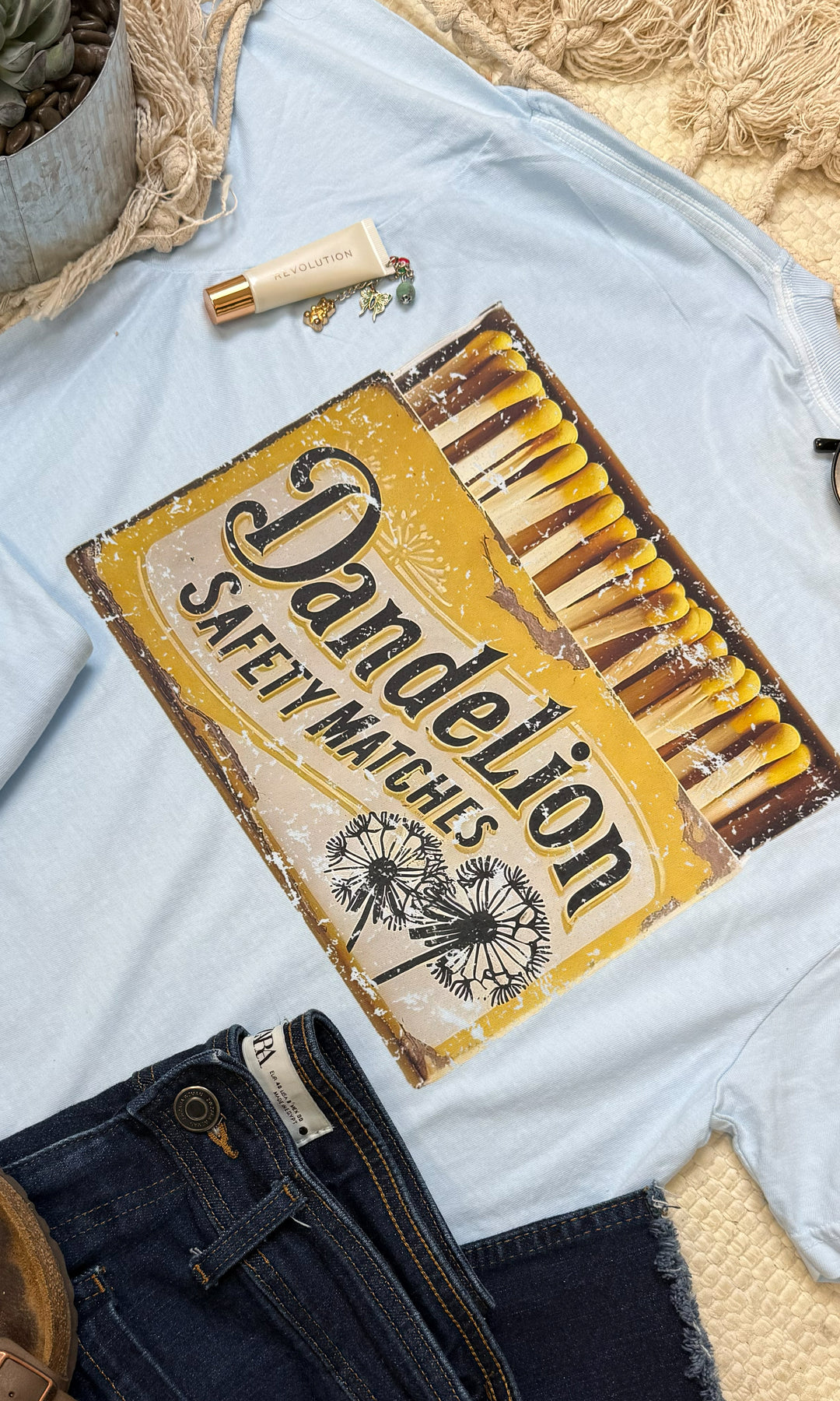 Dandelion Safety Matches Comfort Color Graphic T-Shirt