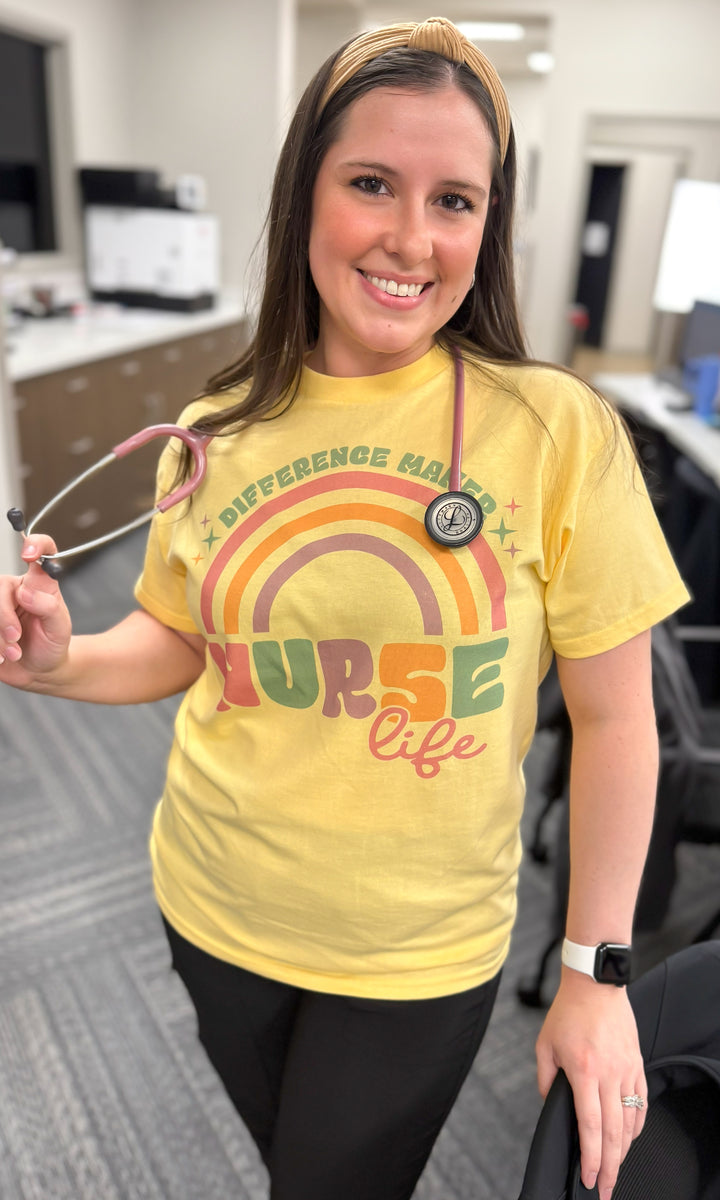 Difference Maker Nurse Life Graphic T-Shirt